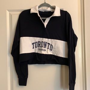 Brandy Melville Cropped “Toronto” rugby shirt